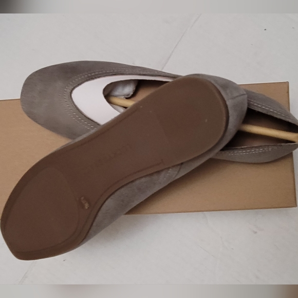 Lucky Brand Alba Flats Leather Titanium Hard Rock 7M - Picture 4 of 10